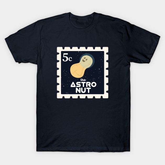 The Astro Nut | Funny Gift Ideas | Space Postage Stamp T-Shirt by Fluffy-Vectors